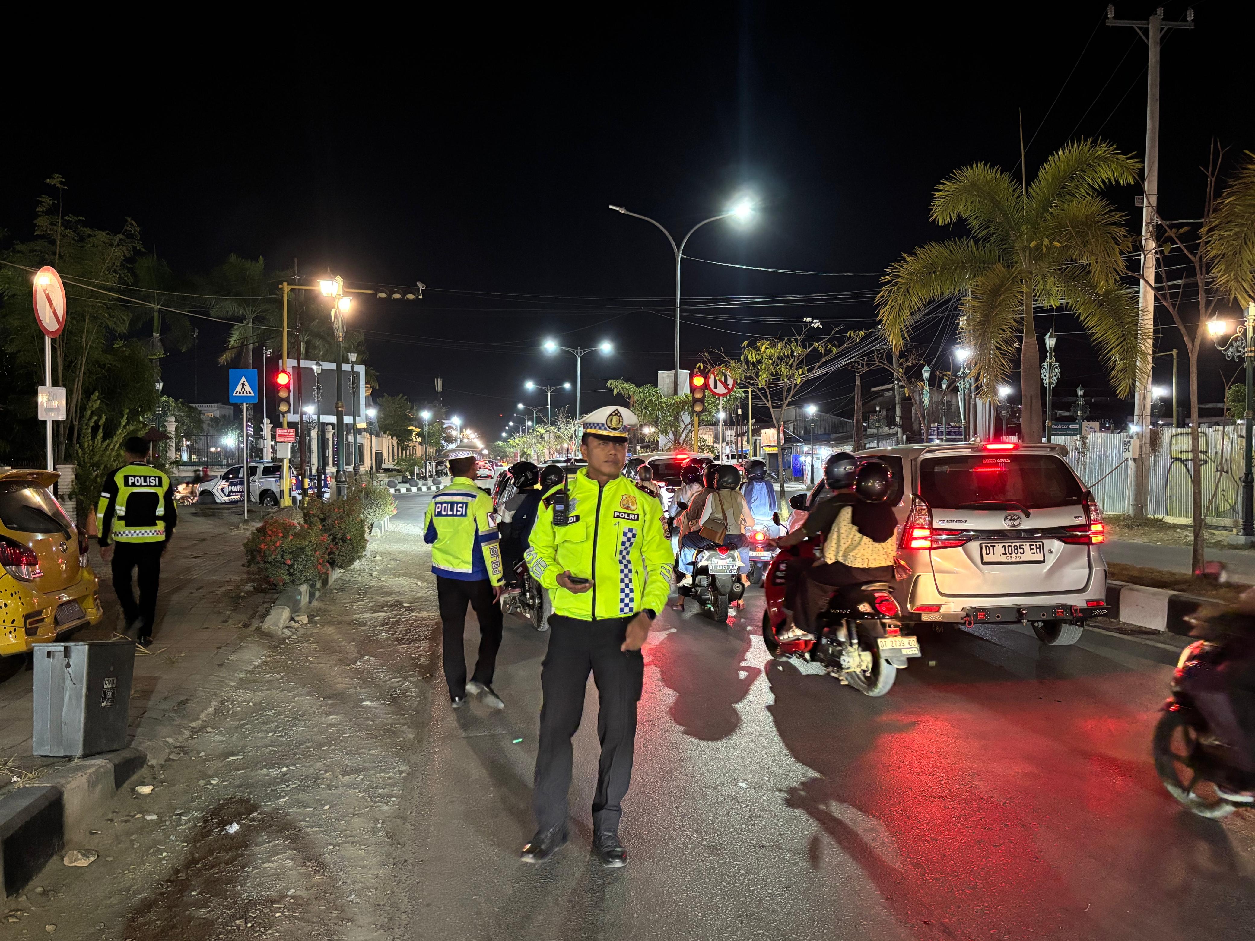 Patroli Malam Minggu Ditlantas Polda Sultra Tindak 15 Pengendara di Kawasan MTQ