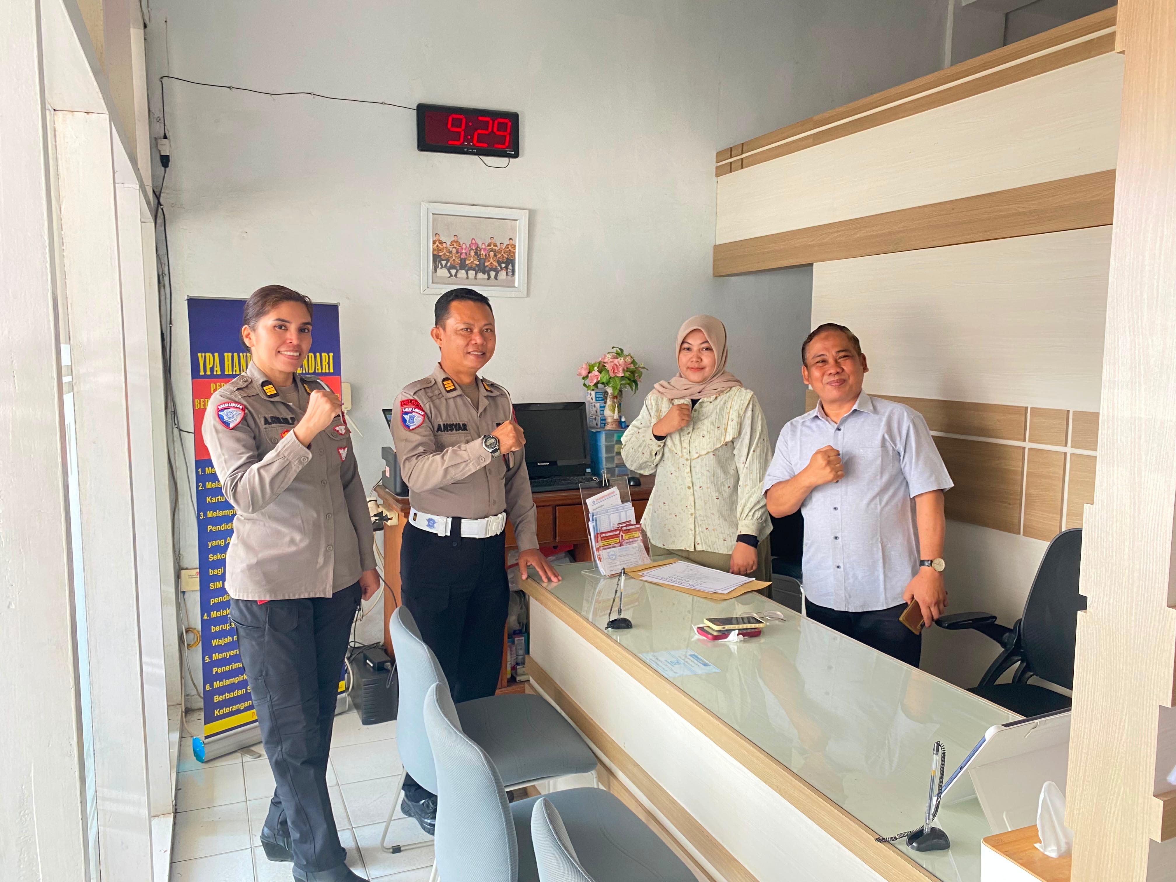 Ditlantas Polda Sultra Verifikasi Lembaga Pendidikan Mengemudi YPA Handayani